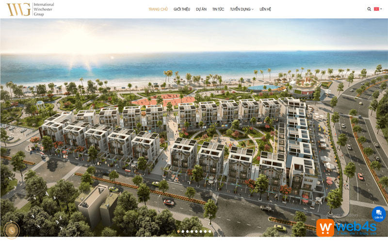 Giao diện thiết kế website khách sạn